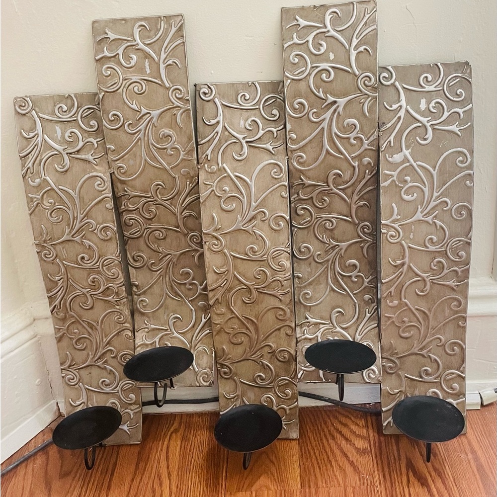 Touch of class metal wall candelabra multi metallic beautiful iron work antique